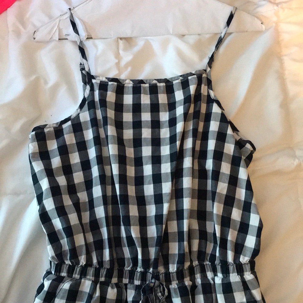 checker pattern romper